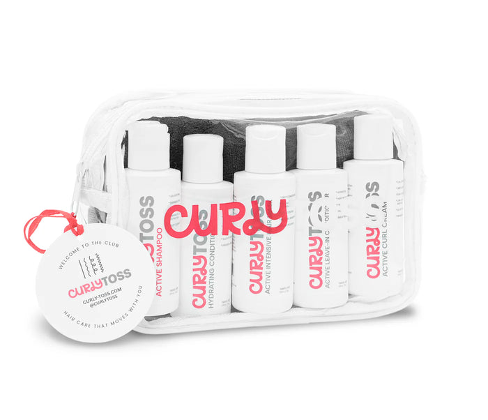 CurlyToss Travel Curly Hair Kit 5-Step Set 2 oz