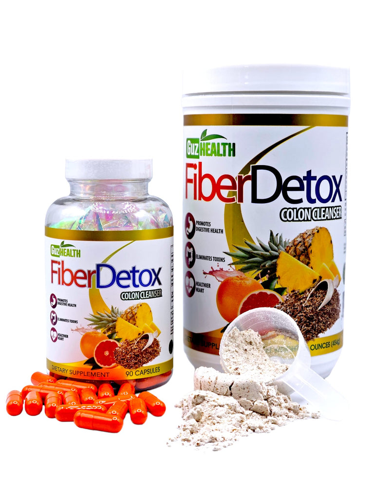 Colon Cleanser Fiber Detox Eliminate Toxins, Constipation Relief, Improve Digestion 90 Capsules - 30 Day Supply