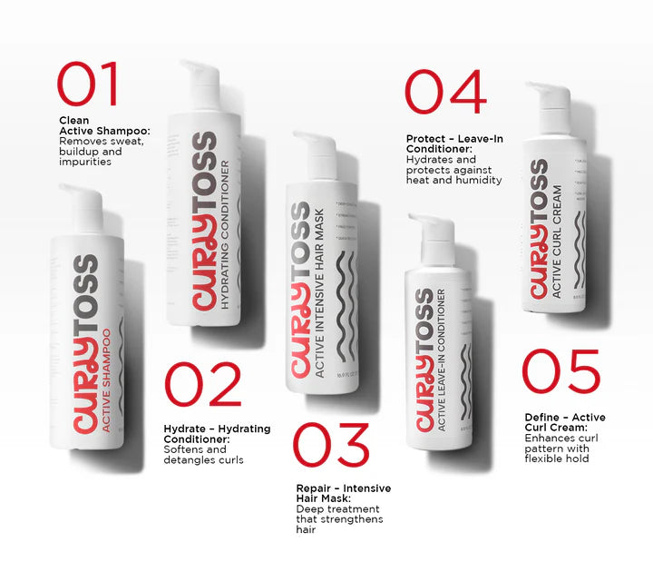 CurlyToss Gift Kit 5-Step Curl Care Set – Complete Routine for Hydrated Defined Curls