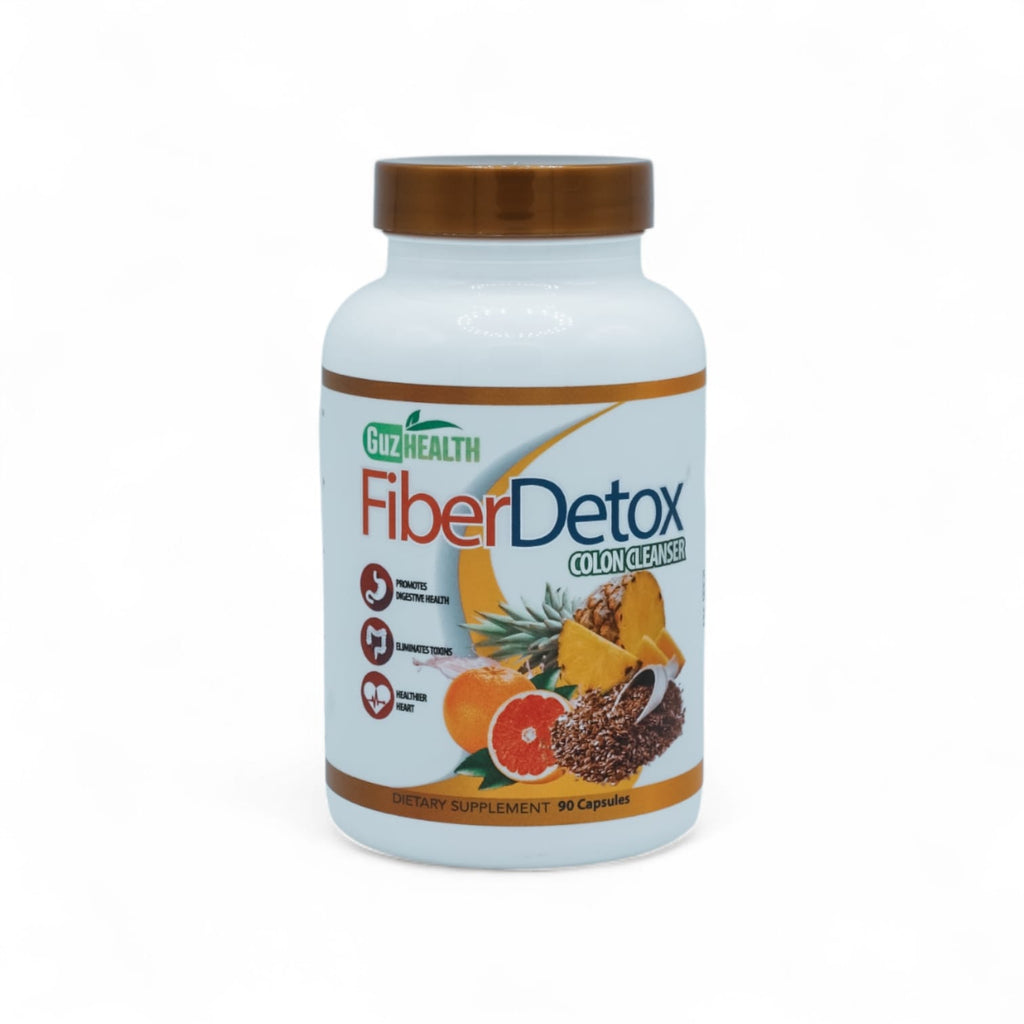 Colon Cleanser Fiber Detox Eliminate Toxins, Constipation Relief, Improve Digestion 90 Capsules - 30 Day Supply