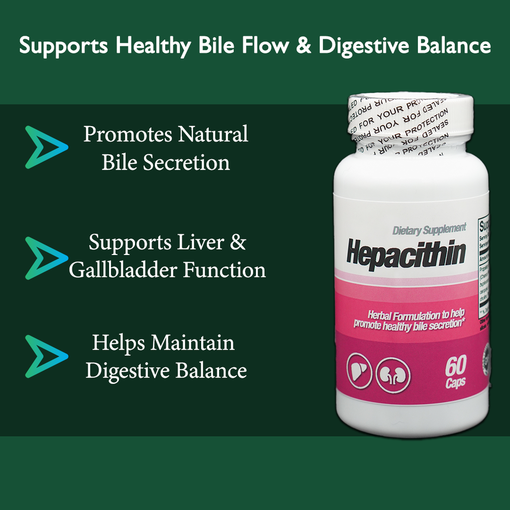 Hepacithin Herbal Liver Support – Promotes Healthy Bile Secretion & Digestive Detox