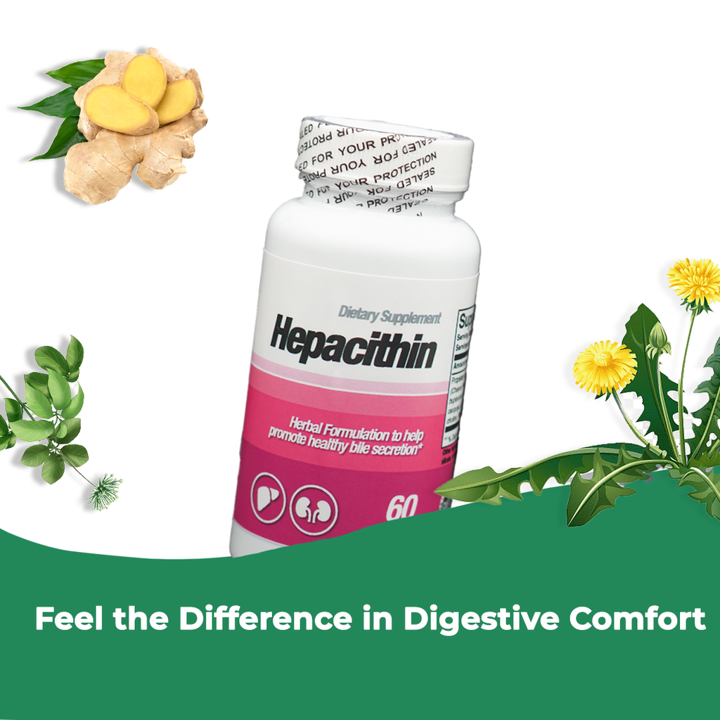 Hepacithin Herbal Liver Support – Promotes Healthy Bile Secretion & Digestive Detox